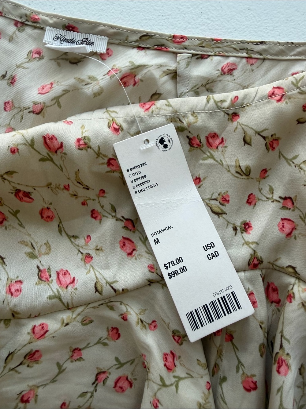 NWT Kimchi Blue Botanical Floral Ruffle Mini Skirt Size M - Picture 5 of 11